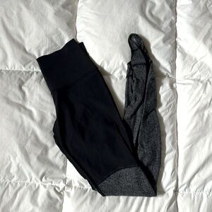 Lululemon Wunder Under Stirrup Herringbone Two Tone Leggings